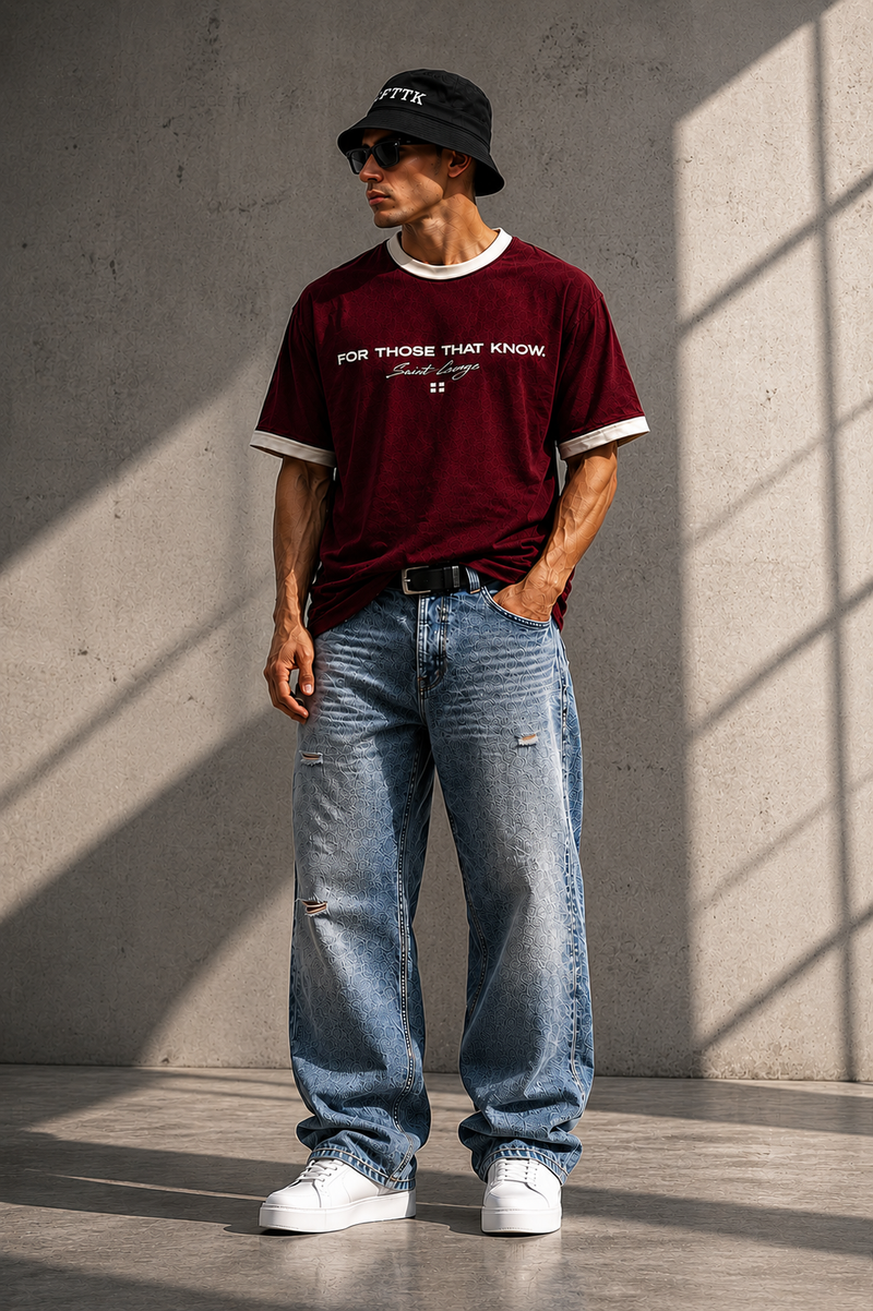 Saint George - Deep Red & Bone White