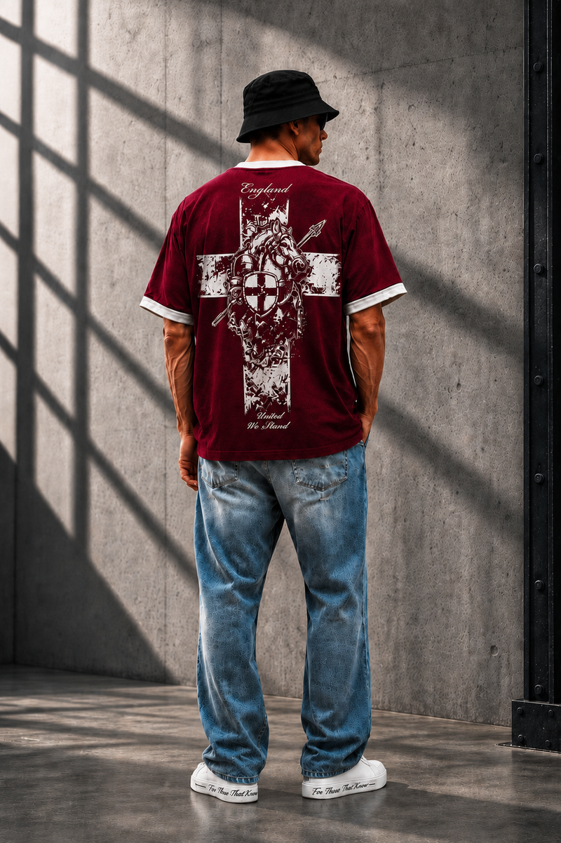 Saint George - Deep Red & Bone White